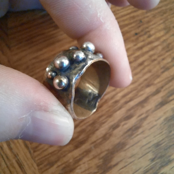 Handmade OOAK Sterling & Brass Ring - Picture 4 of 9